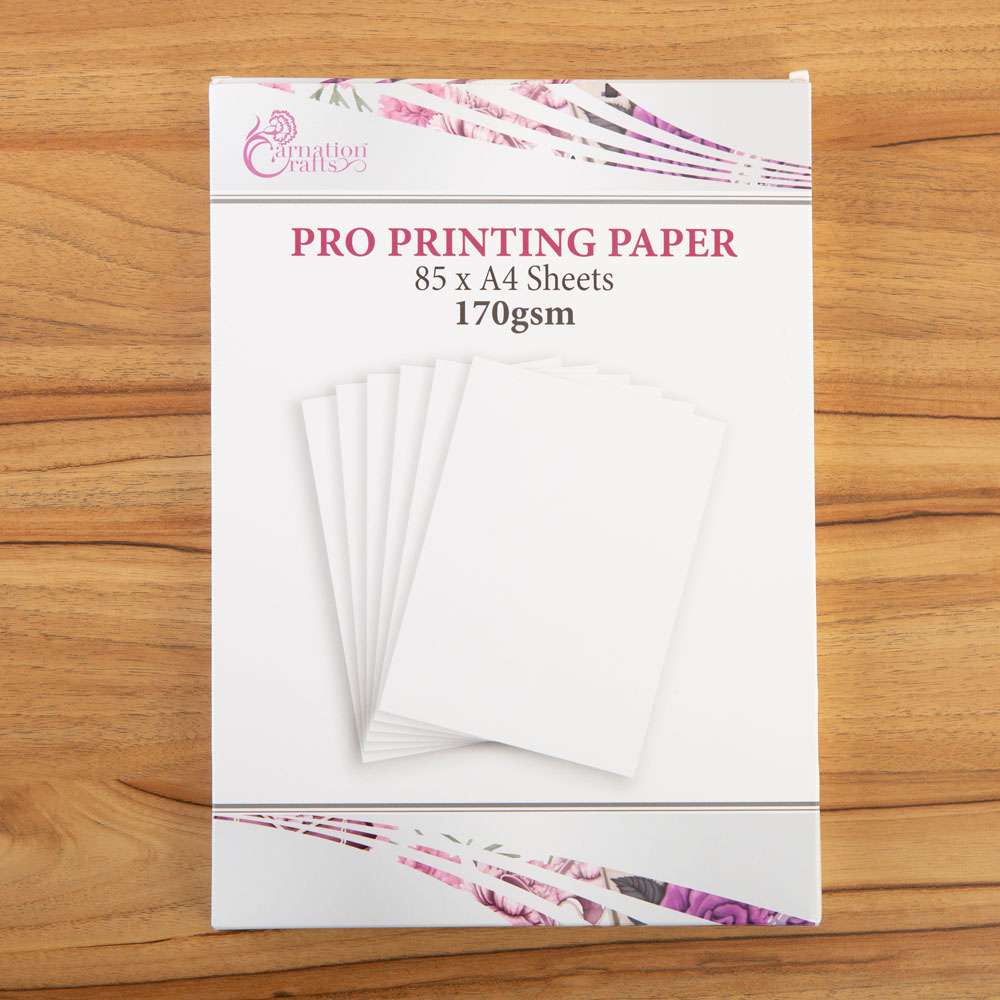 Carnation Crafts Pro Printing Paper – 170gsm (85 A4 sheets) – Carnation ...